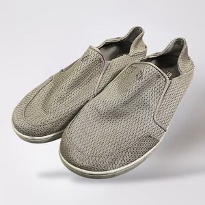 OluKai Mens Nobu Mesh Slip‎ On Loafers Casual Shoes Size 10 EU 43 Khaki